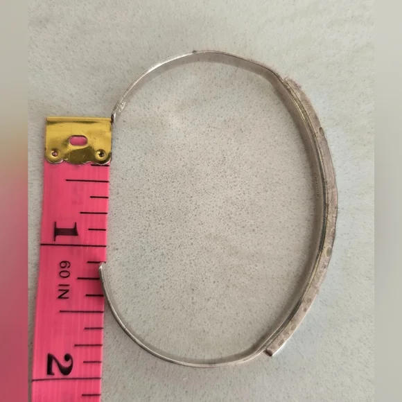 Navajo Native American Running Bear 15 Turquoise Stone Sterling Silver Cuff - Picture 8 of 8